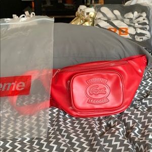 Supreme x Lacoste fanny pack 100% Authentic